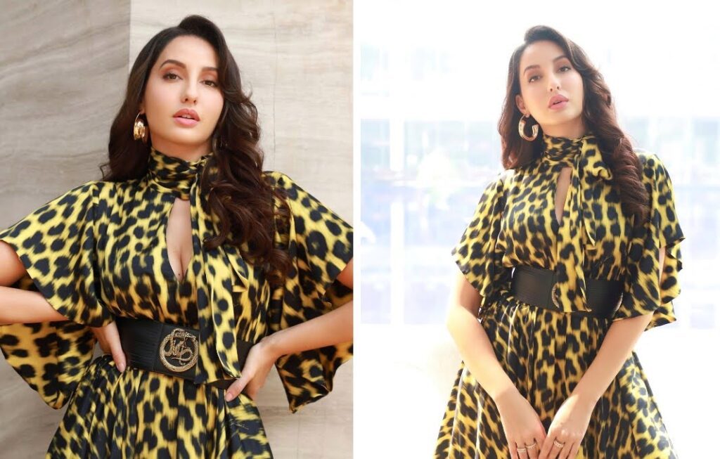 Nora Fatehi STUNS fans in leopard print dress, SEE PHOTOS...