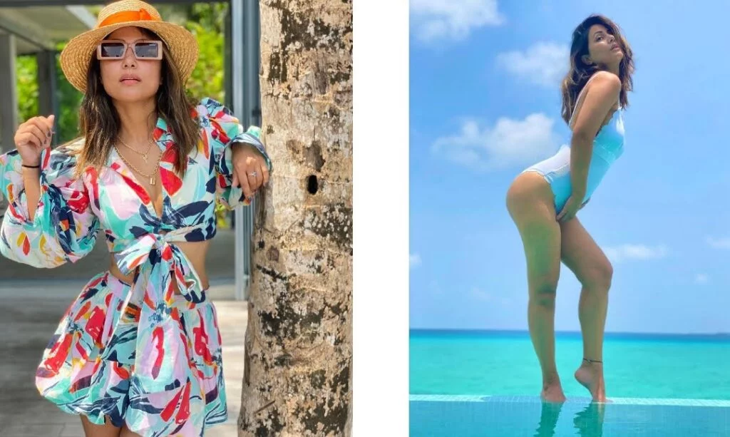 Hina Khan fires up Instagram with her sizzling PICS from the Maldives.