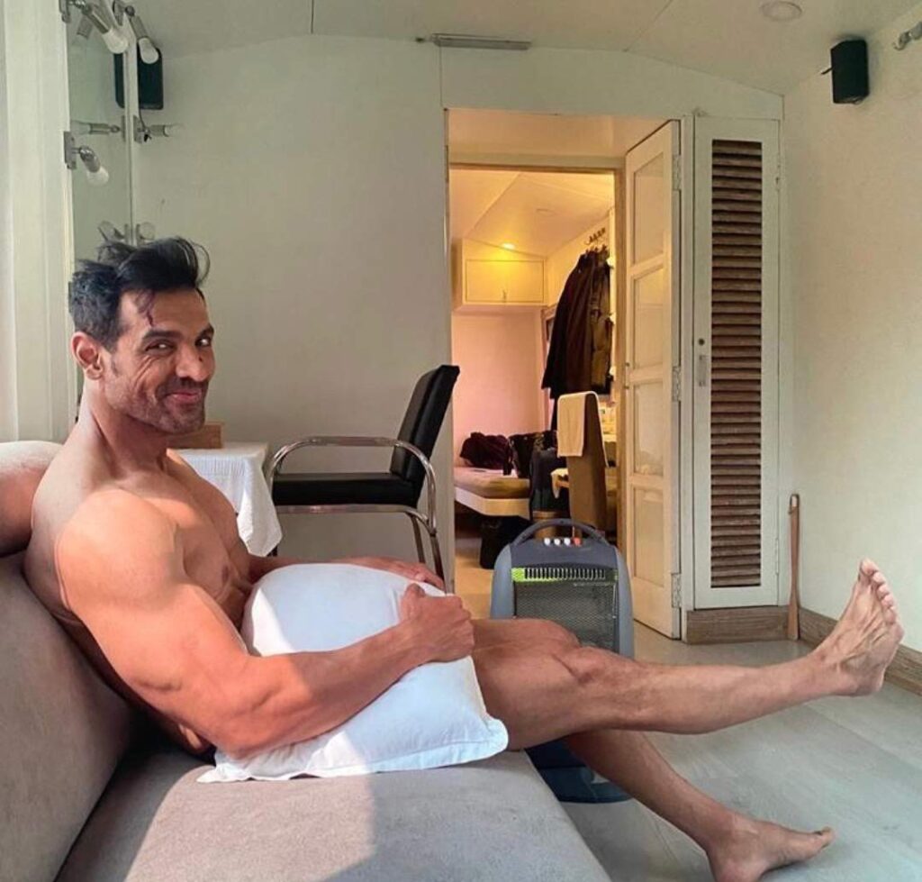 John Abraham shares morning GLIMPSE from sets as he 'waits for the wardrobe'...